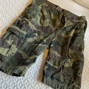 Military Camo Cargo Shorts